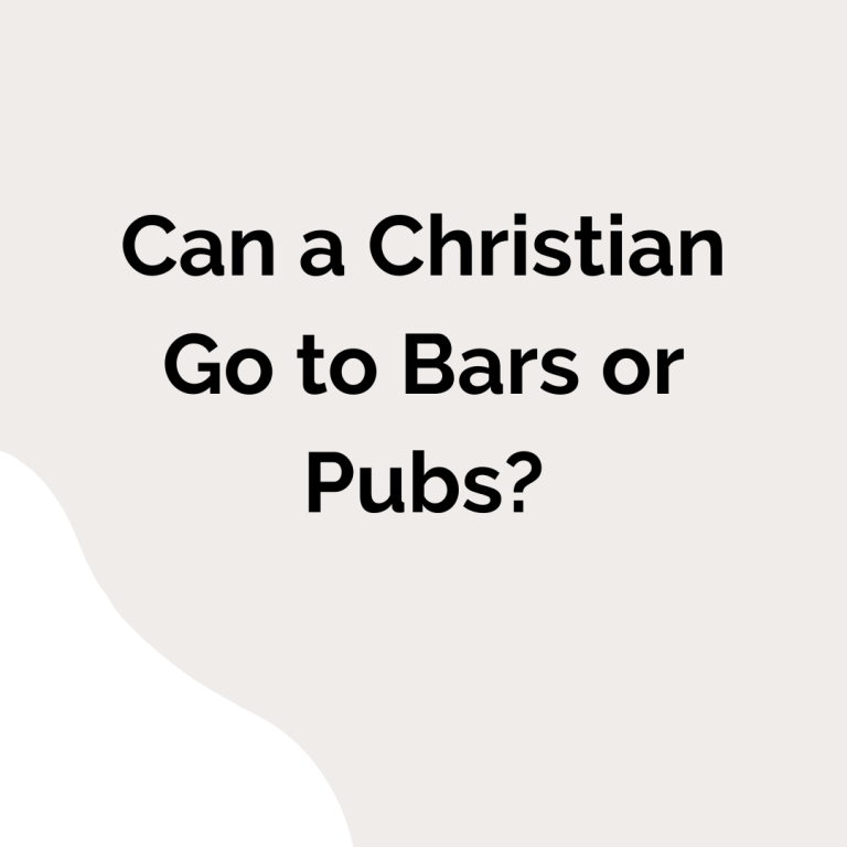 can a Christian go to bars or pubs
